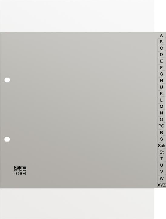 Image du produit Kolma Répertoire A4 partiellement couvrant strong A-Z 24 pcs. gris