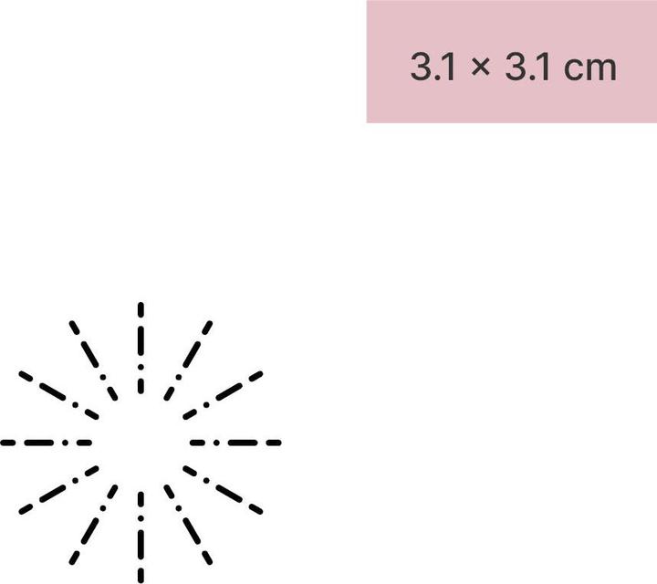 Actual product image minink Temporary tattoo - Abstract sun