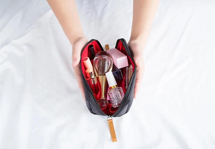 Immagine prodotto Only-Bags.Store Borsa per cosmetici Semplice borsa per cosmetici monocolore Pouch Borsa per toilette Make up