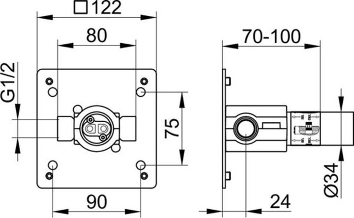 Actual product image Keuco Flush-mounted functional unit PLAN S