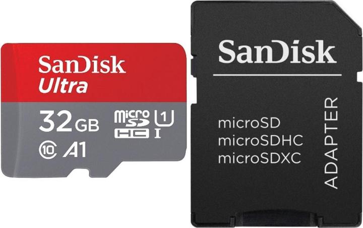 Produktbild SanDisk Ultra mit Adapter (32 GB, microSDHC, U1, UHS-I)