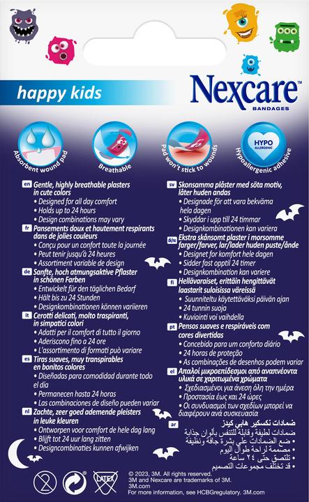 Produktbild Nexcare Happy Kids Monster Kinderplaster (20 x)
