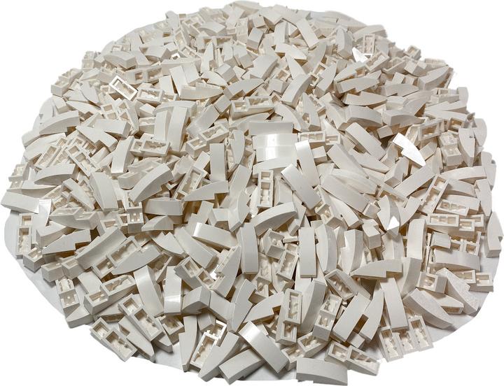 Actual product image LEGO 1x3 Roof Tile Curved White - White Slope Curved Roof Tile 50950 NEW! Quantity 500x (50950, LEGO Classic)