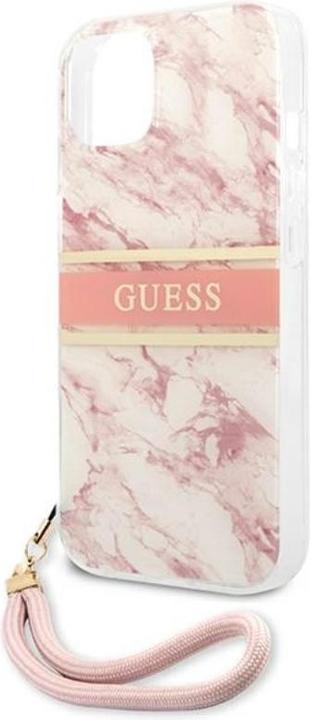 Immagine prodotto Guess Copertina rigida a strisce di marmo con cinturino (Apple iPhone 13 mini)