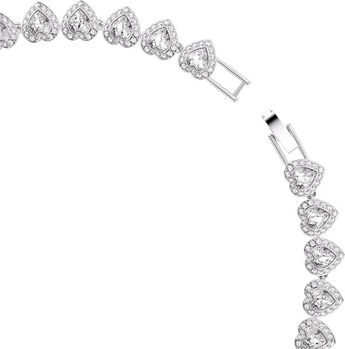 Immagine prodotto Swarovski x Ariana Grande Tennis Halskette Verschiedene Schliffe Herz Weiss Rhodiniert (Metallo Swarovski)