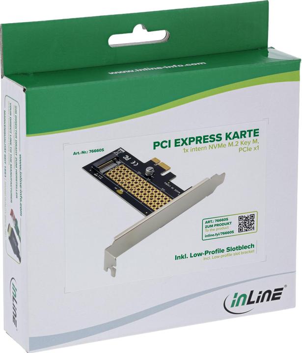 Produktbild InLine PCI Express Karte zu 1x intern NVMe M.2 Key M