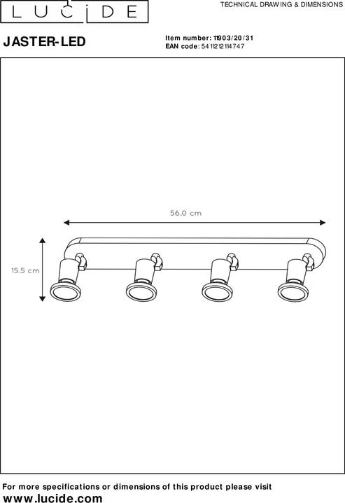 Immagine prodotto Lucide Jaster (1400 lm, GU10)