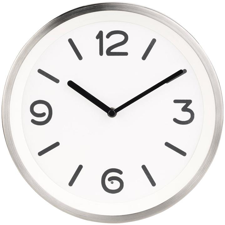Produktbild St. Leonhard Edelstahl-Quarz-Wanduhr mit Zifferblatt-Beleuchtung und Lichtsensor (25.30 cm)