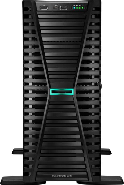 Actual product image HPE ProLiant ML110 Gen11 Tower Xeon-S 4510 12-Core 2.4GHz 2x32GB-R 8xSFF Hot Plug 2x480GB SSD MR408i (Intel Xeon Silver 4510, 64 GB, Tower Server)
