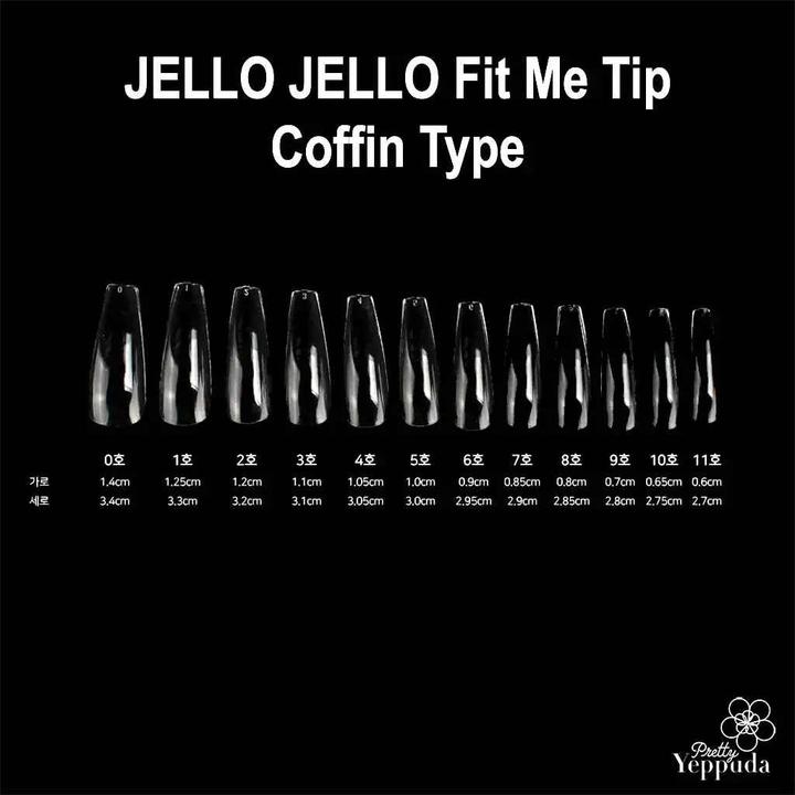Actual product image Jello Jello Fit Me Tip - Coffin Type (Artificial nails, White)