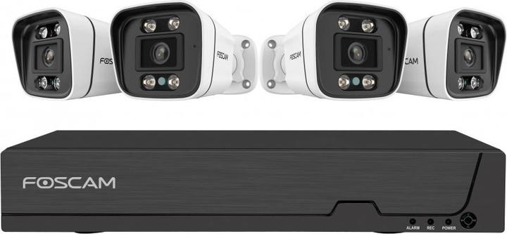 Produktbild Foscam FN9108E B4 2T (schwarz, 8 Kanal Netzwerk-Videorekorder FN9108E, 4x V5EP Überwachungskamera) (3840 x 2160 Pixels)