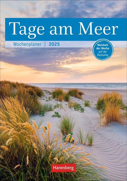 Image du produit Jours de mer Calendrier hebdomadaire 2025 - 53 feuilles avec la sagesse de la semaine au verso (250 x 355 mm, Couverture rigide, Allemand)