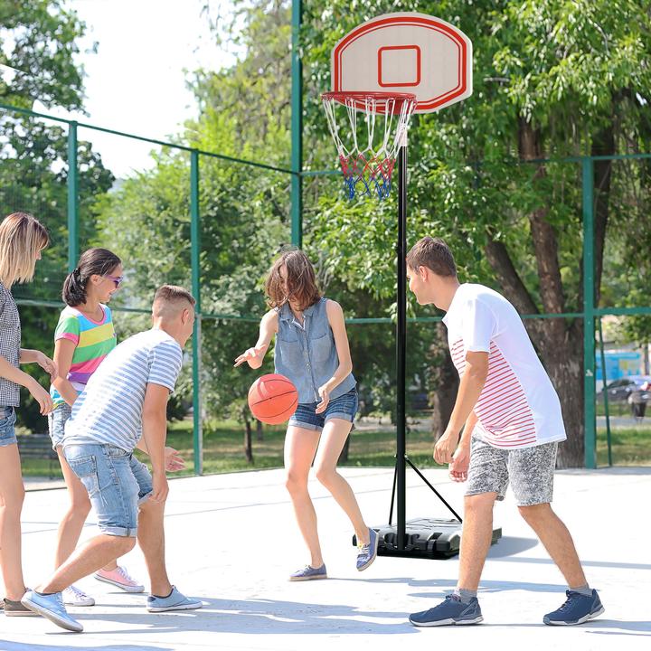 Actual product image Homcom Basketballkorb Metall, PE Schwarz+Weiss