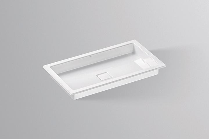 Produktbild Alape Einbaubecken EB.RE700.4, rechteckig B: 700mm H: 90mm T: 398mm, 2207000000, weiss (398 mm, 700 mm)
