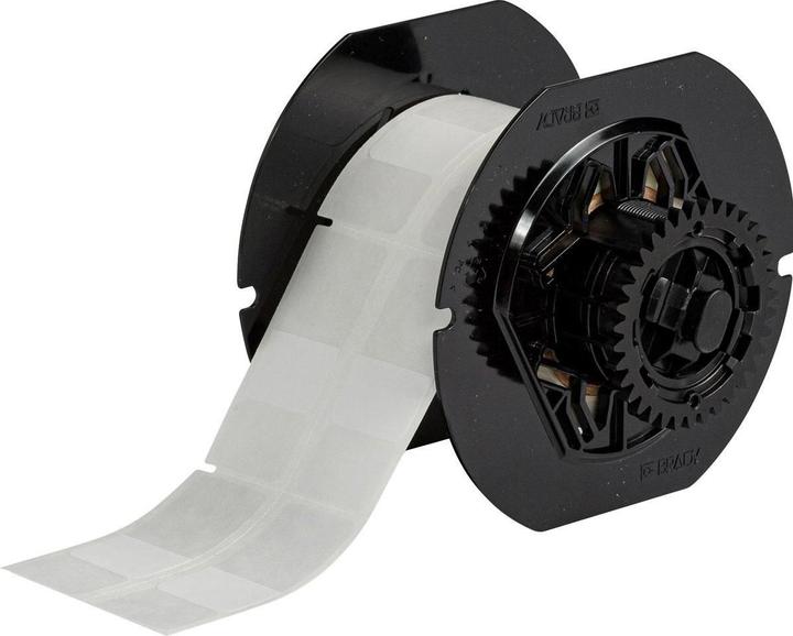 Image du produit Brady B33RO-294-427, Étiquettes auto-laminantes pivotantes, vinyle, blanc/transparent, 25.40 x 17.78 (2.54 cm)