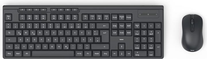 Hama WKM-200 Funk Tastatur, Maus-Set Deutsch, QWERTZ Schwarz (DE, Sans fil)