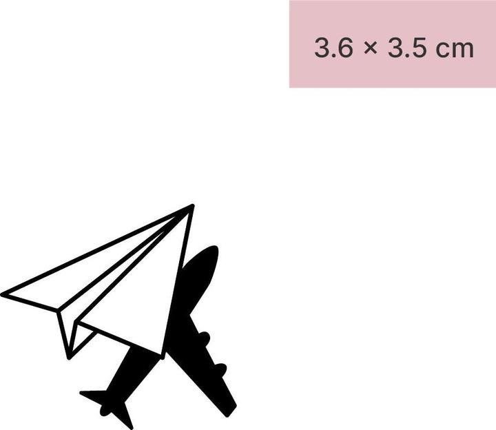 Image du produit minink Tatouage temporaire - Avion en papier avec l'ombre d'un avion