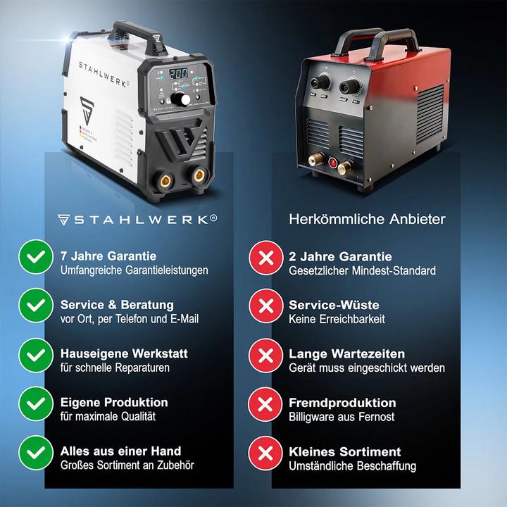 Produktbild Stahlwerk Schweissgerät ARC 200 Puls Pro MMA E Hand Lift TIG Pulsfunktion 200 A