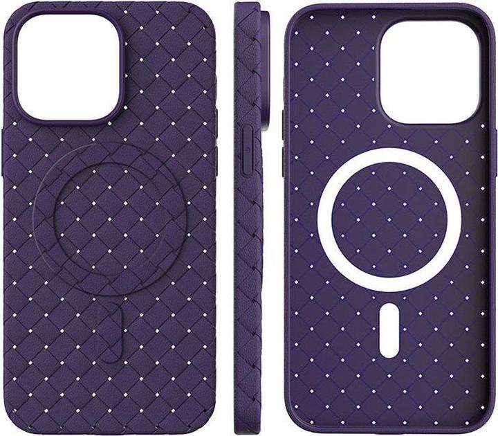 Immagine prodotto Hurtel Custodia MagSafe Woven per iPhone 15 Pro - blu navy (Apple iPhone 15 Pro)