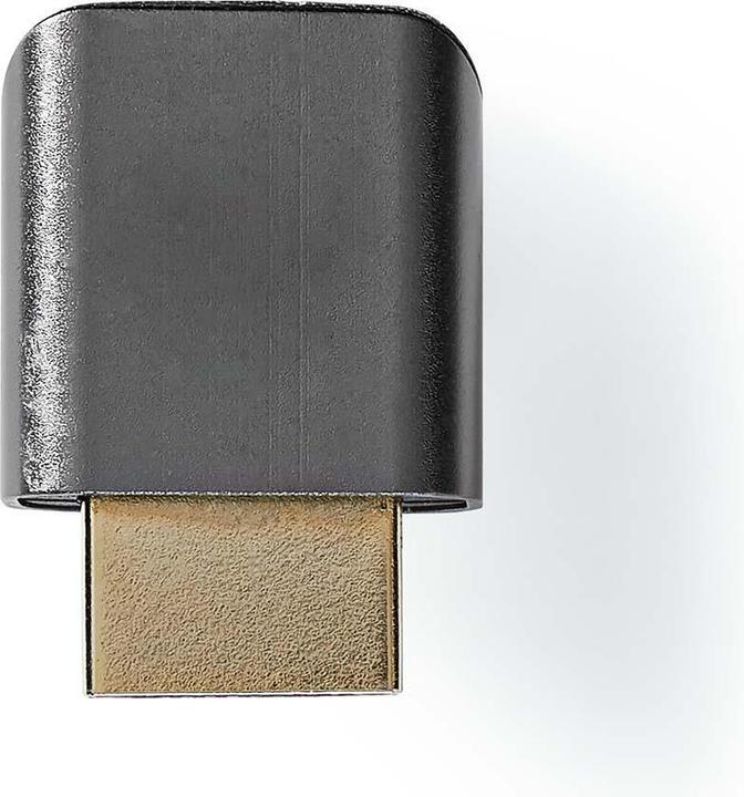 Actual product image Nedis HDMIT Adaptor HDMIT Connector / HDMIT Male HDMIT Female / HDMIT Output Gold Plated Angled 90° (HDMI, 3 cm)