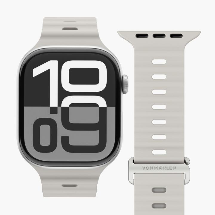 Produktbild Vonmählen Wave-Armband 2 für Apple Watch 38 40 41 mm beige (Recyceltes Silikon)