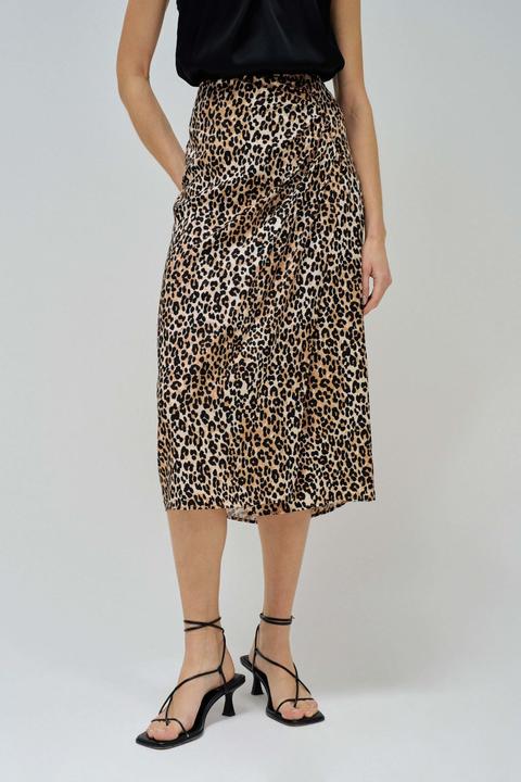 Image du produit Salsa Jeans Midirock Animal Print Skirt with Button Detail (XS)