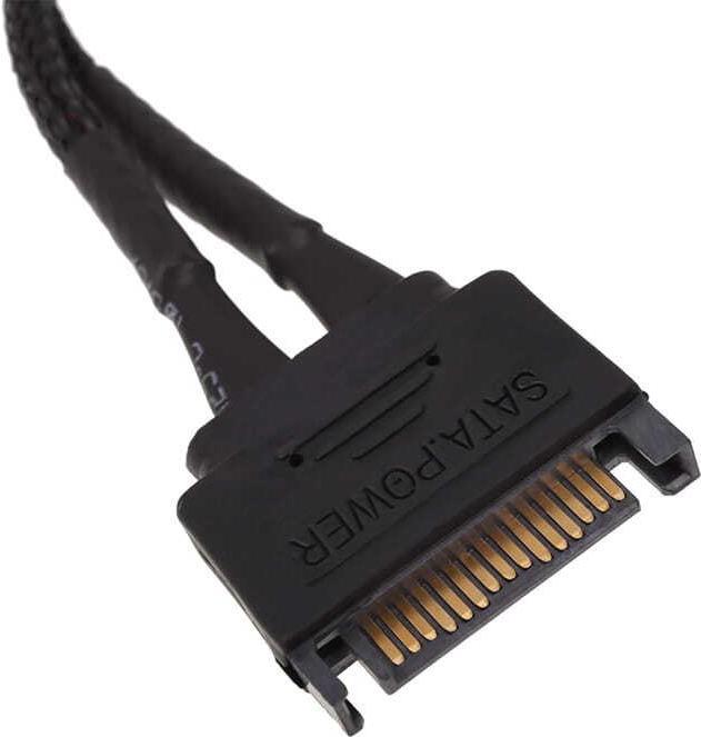 Immagine prodotto Phobya Cavo di alimentazione SATA a Y interno a 3Pin 5V e 12V - nero 20cm