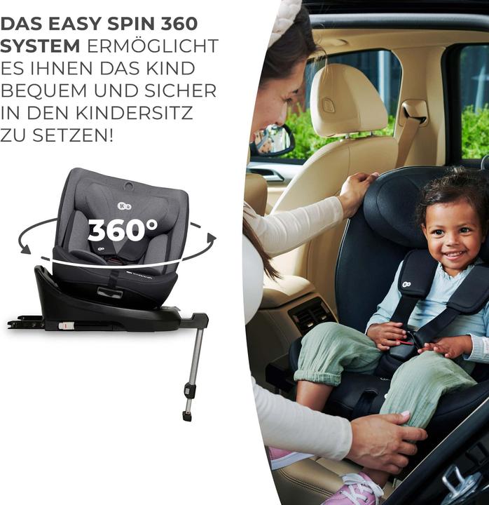 Actual product image KinderKraft Child car seat I-360 (Reboarder, ECE R129/i-Size Standard)