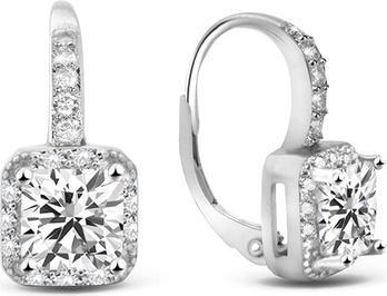 Beneto Charming silver earrings with zircons AGUC2699 (L)
