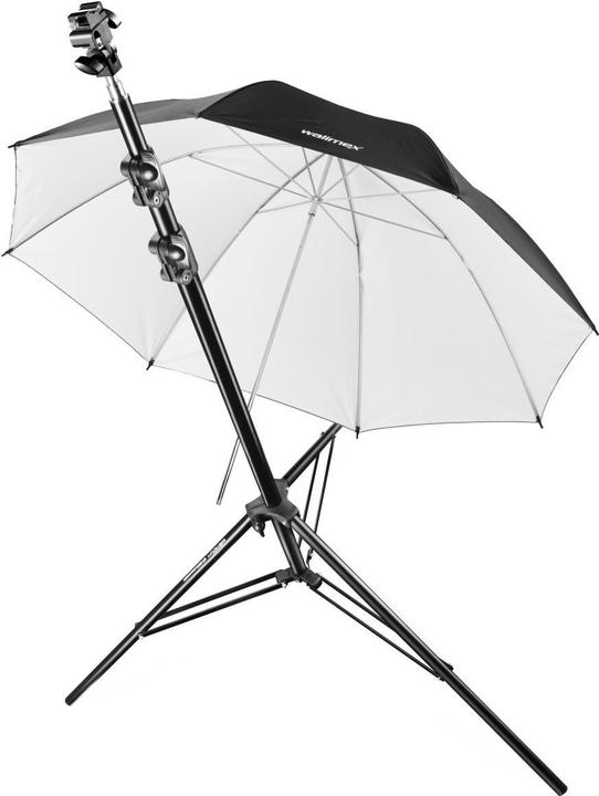 Walimex pro pro Blitzhalterset +Stativ + Schirm (Schirm, 109 cm)
