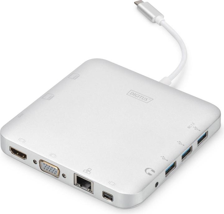 Produktbild Digitus Universal Dockingstation USB 3.1 Typ C MicroSD SD (USB-C, 11 Ports)