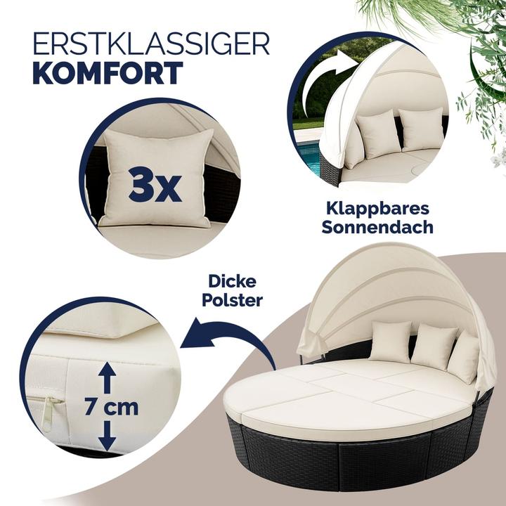 Produktbild Casaria Poly Rattan Sonneninsel
