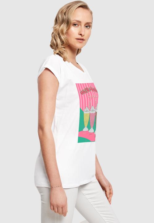 Actual product image Mister Tee MisterTee Ladies Milkshake Tee - Extended Shoulder Tee - 178079 (L)