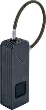 Actual product image Schwaiger Fingerprint lock with steel cable