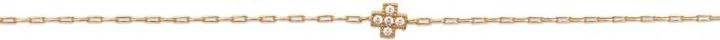 Actual product image Lara Gold plated BRACELET - 16+2 - ZIRCONIA - CROSS (Gold plated)