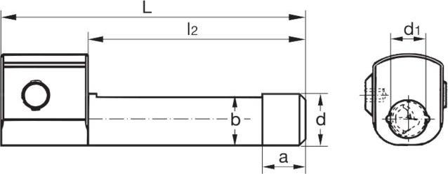 Produktbild UniTurn®-Dreh-Klemmhalter für stehenden Einsatz (ohne Bohrstange)