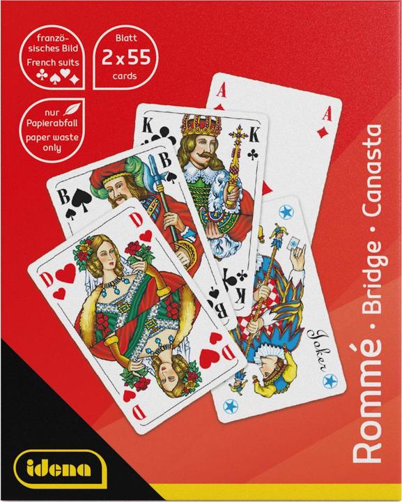 Produktbild Idena Spielkarten Rommé Französches Bild 2x 55 Blatt (Französisch)