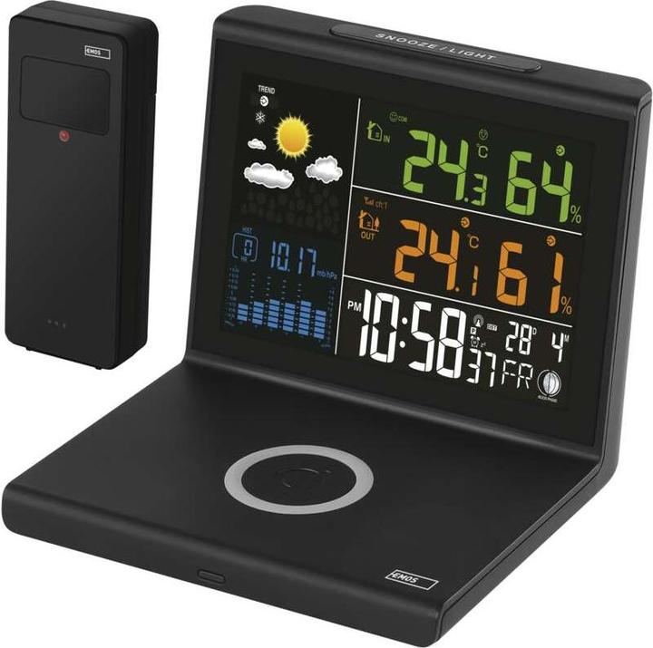 Emos Weather station with wireless charging E8010