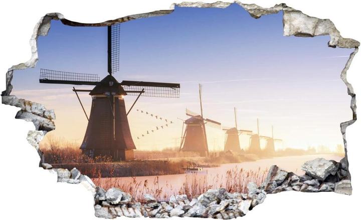 Produktbild Trenddeko 3D - Kinderdijk im Morgennebel (100 x 61 cm)