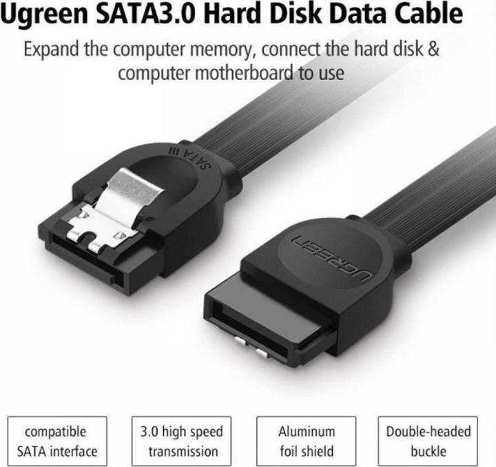Image du produit Ugreen Câble SATA 3.0 coudé à 90 degrés