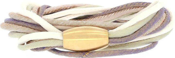 Xen Seidenarmband braun/crème/grün mit Brillant Magnetverschluss Längen zur Wahl (65 cm, Seide)