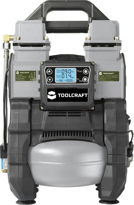 Productafbeelding Toolcraft Luchtcompressor 12 VDC, 18 VDC/ 230 VAC 9 bar (9 bar, 5 l)