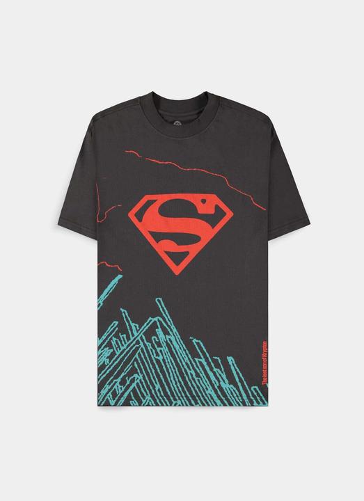 Actual product image Difuzed Superman - Dark Grey son of Krypton Men's Loose Fit T-shirt - XL (XL)