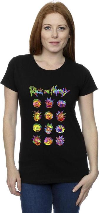 Immagine prodotto Rick And Morty Tie Dye Faces Maglietta Donna (M)