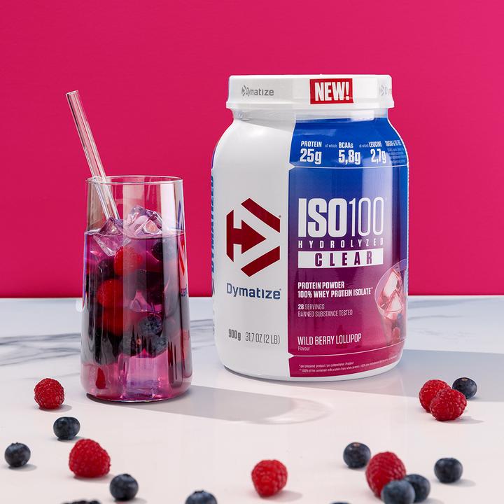 Actual product image Dymatize ISO100 Clear Whey (Red berries, 1 pcs., 900 g)