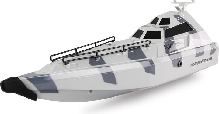 Amewi Barca nera Turbo militare bianca, 420 mm, RTR