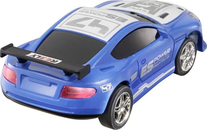Immagine prodotto Reely Mini Racer blu-bianco spazzolato 1:64 RC modello di auto elettrica da strada Hec (RTR pronto all'uso)