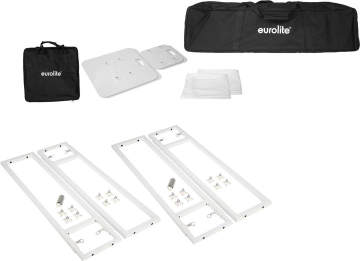 Produktbild Eurolite 2x Stage Stand variabel inkl. Cover und Tasche, weiss