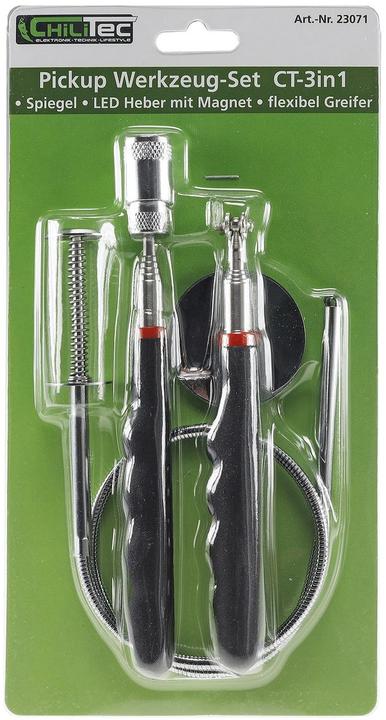 Actual product image Chilitec Telescopic Tool Set "CT-3in1" Mirror, Magnet with LED, Flex Gripper