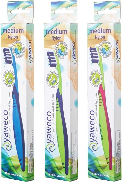 Yaweco Zahnbürsten Nylon medium (Mittel, 1 x)